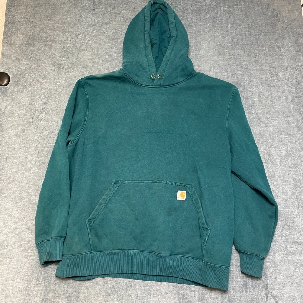 Carhartt Rain Defender Sun Faded Hooded Sweatshirt Mens 2XL Green Long Sleeve